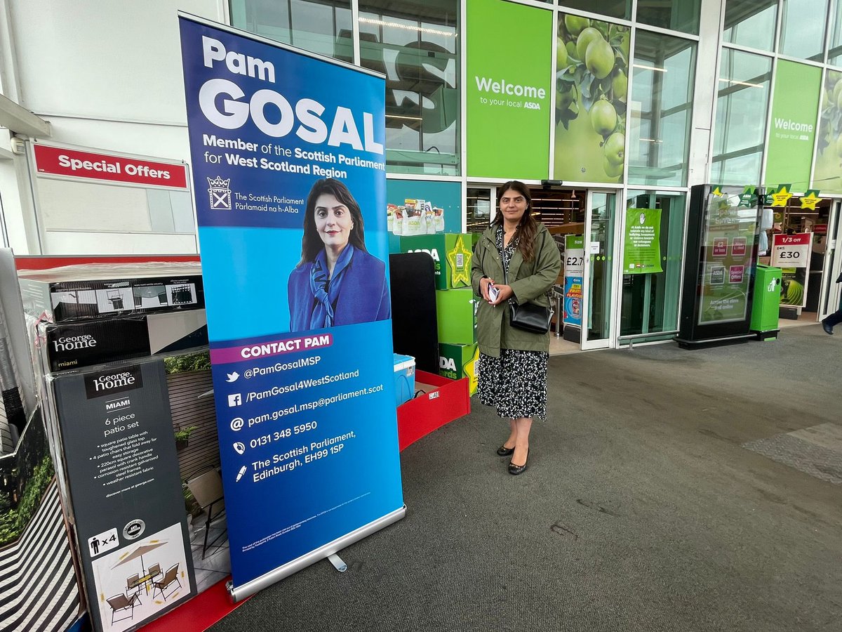 Pam Gosal MSP on Twitter "Great to be out at Asda Bearsden with my