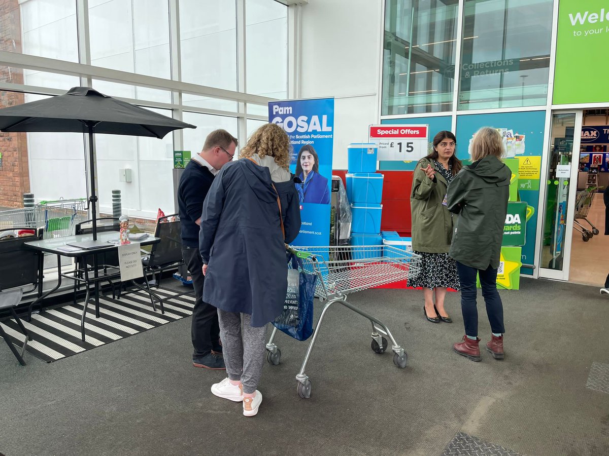Pam Gosal MSP on Twitter "Great to be out at Asda Bearsden with my