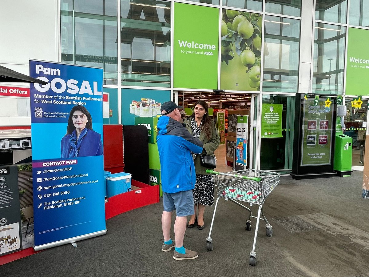 Pam Gosal MSP on Twitter "Great to be out at Asda Bearsden with my