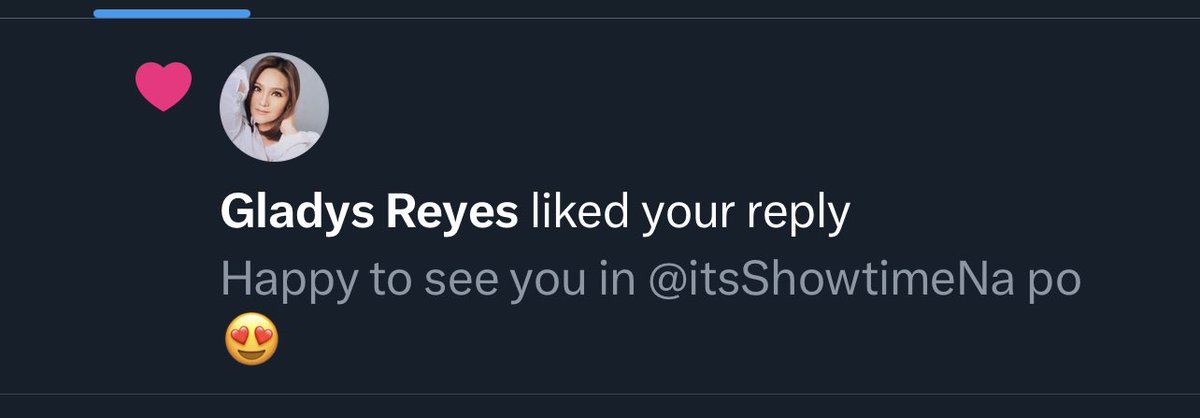 mmikevc's tweet image. OMG. This is so tweetable! Napansin lang naman ako ng nagiisang Gladys Reyes yung tweet ko!! 😍😍🫶

 #MiniMsUonShowtime
