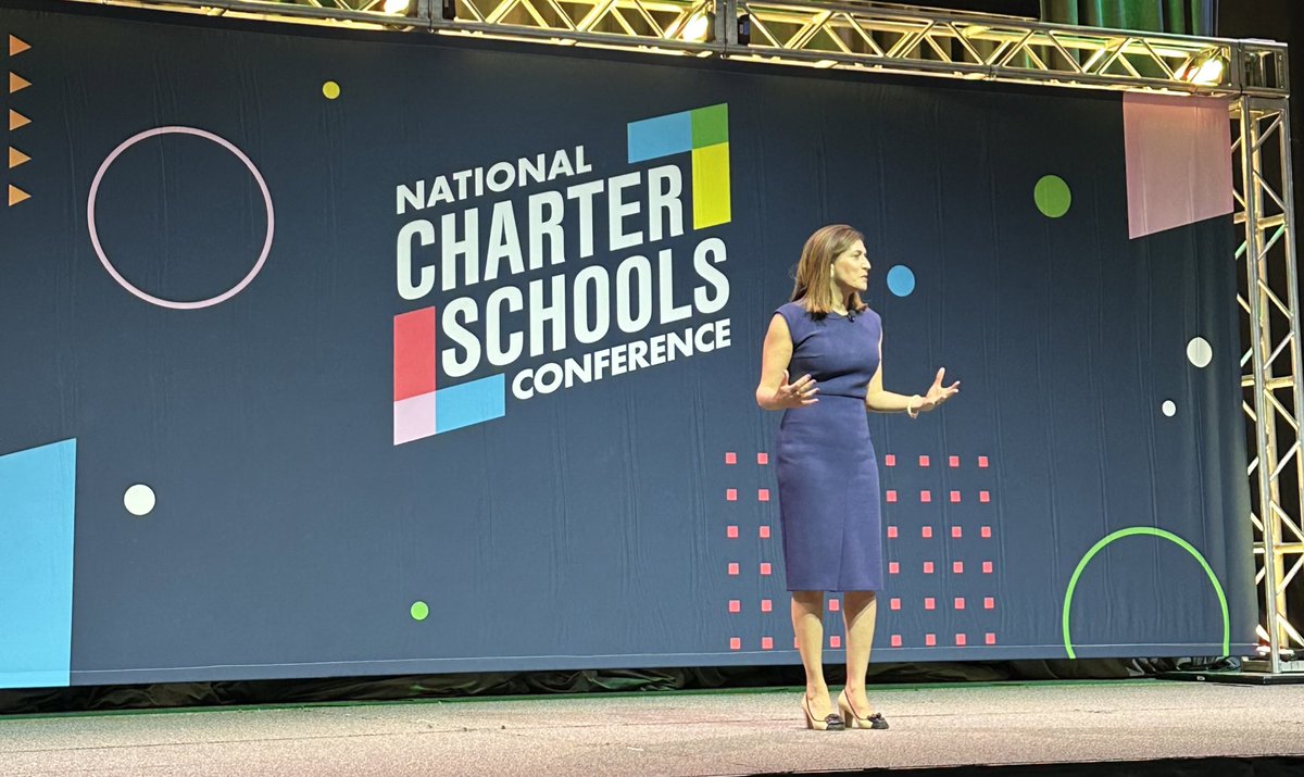 Time to kick off #NCSC23 with @Ninacharters - “charters are public schools as unique as the students they serve…open to All students” @charteralliance