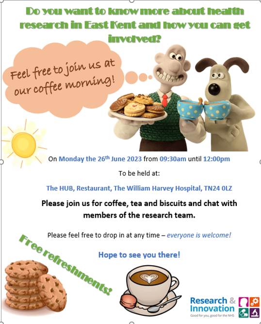 Only 1 week until our next Research Coffee Morning at WHH! Do join us on 26th June 😊☕️🍪