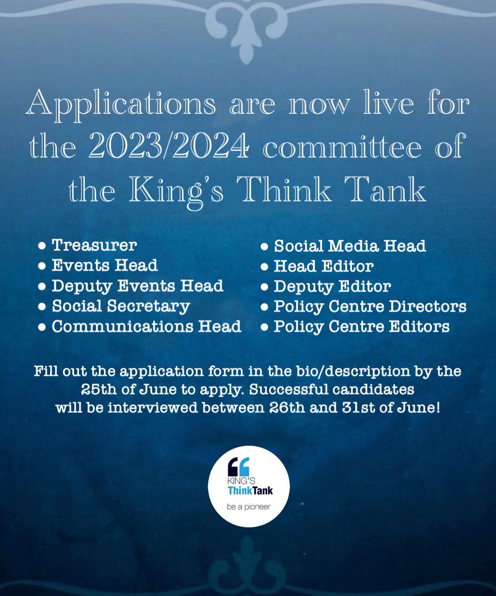 King's Think Tank tweet media