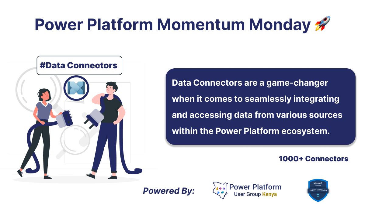 New week  = Blazing momentum and a spotlight on one of the #PowerPlatform Components 🤩

Our #FeatureoftheWeek : Data Connectors of the Power Platform! 🌐🔌