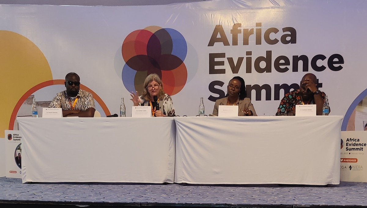 Panel conversation facilitated by <a href="/afrobarometer/">Afrobarometer</a> on centering African voices in policy making and advocacy. Happening now at the 11th Africa Evidence Summit co organized with <a href="/CEGA_UC/">Center for Effective Global Action (CEGA)</a> #AES2023