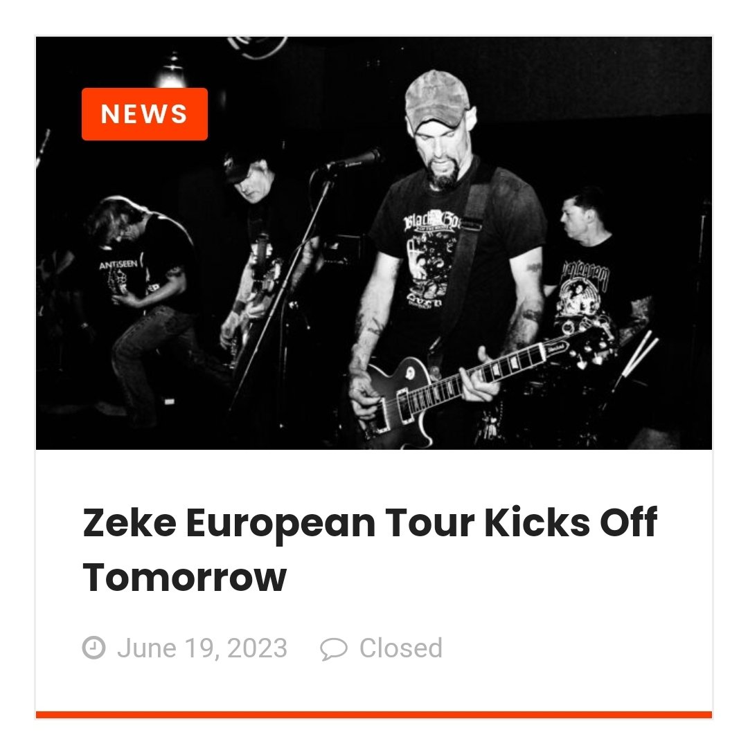 rpmonline.co.uk/?p=22471 <a href="/ZekeBand/">Zeke</a> hit the roads of Europe starting tomorrow with <a href="/thehippriests/">The Hip Priests</a> checknout the details