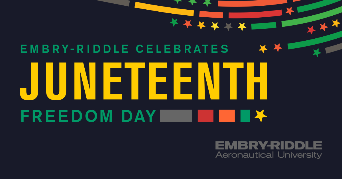 ERAU_Daytona's tweet photo. Happy Juneteenth!

Commemorating and celebrating freedom. https://t.co/YZcJhxwnxI