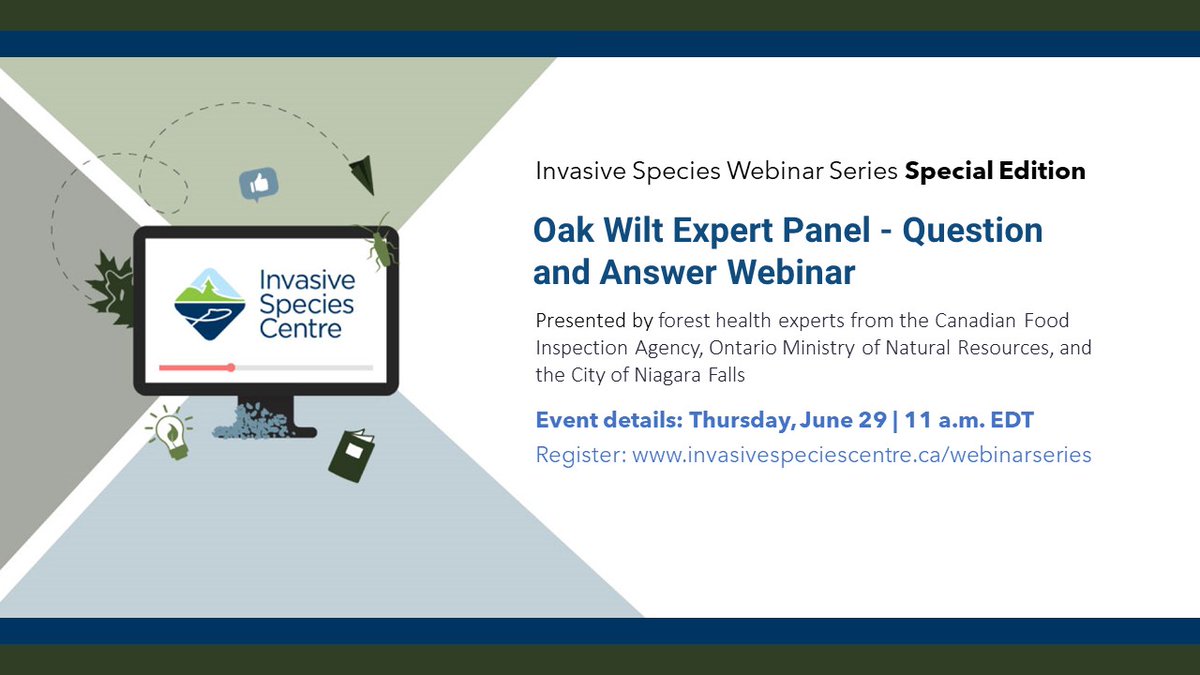 SPECIAL EDITION WEBINAR | We're hosting a panel of oak wilt experts to answer your questions on this forest invasive. Panel members will share their expertise, next steps, ongoing research, and what the public can do to help protect oak trees. Register: bit.ly/42MvPQc