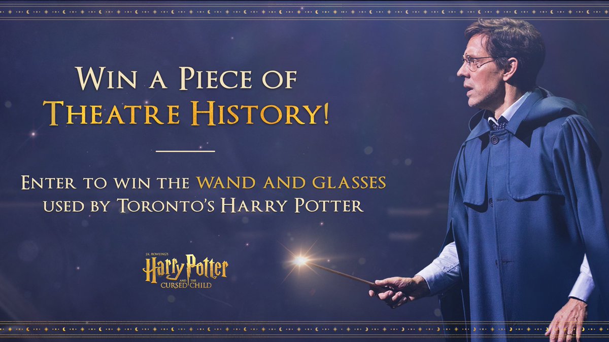 Calling all #CursedChildCAN fans! This is your chance to win the famed glasses and wand used on stage by our Harry Potter, Trevor White. Visit us online for full contest entry terms and conditions: cursedchild.info/CANPrize