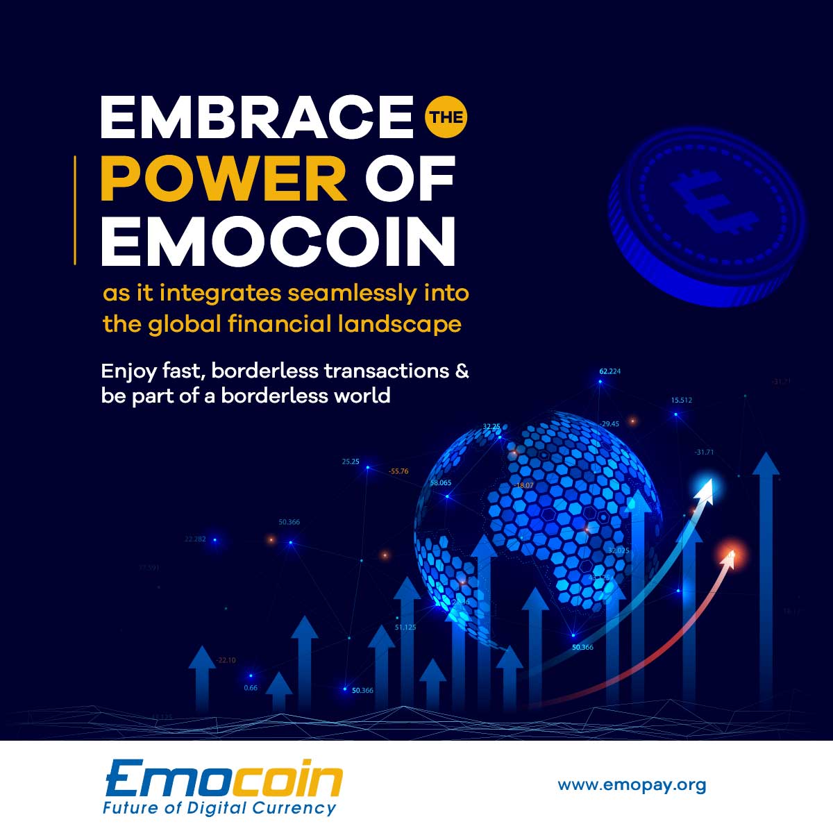 💫🌍 Embrace EmoCoin's power as it integrates into the global financial landscape. Enjoy fast, borderless transactions and join a limitless world. 💎✨

Join us at emopay.org 💸

#EmoCoinPower #FinancialFreedom #Emocoin #InvestInYourFuture #Crypto #Emopay #secure