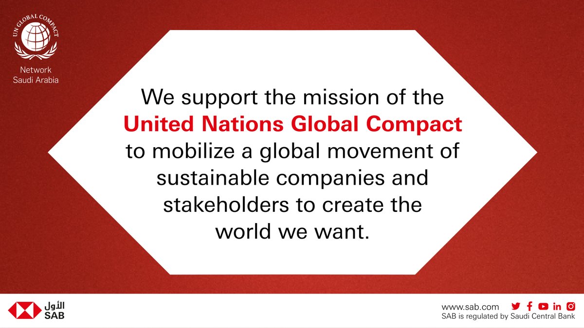 We are proud to join the UN @compactsaudi as part of its commitment to being a responsible bank. See how we are taking our sustainability progress to the next level:

grp.hsbc/6017Ofq39

#UnitingBusiness
#SAB