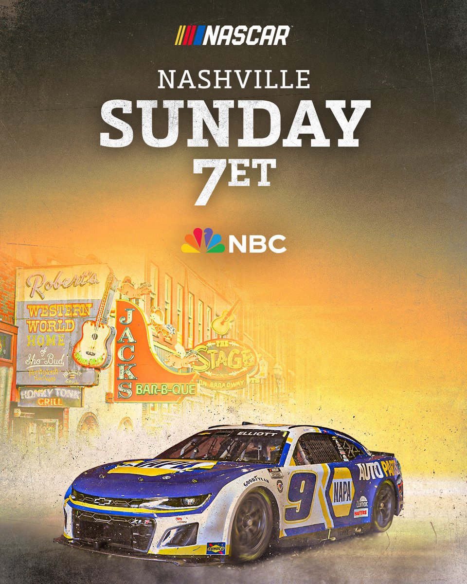 WE ARE BACK! 🔥

The #NASCAR season shifts to @NBC Sunday as the Cup Series heads to Nashville!