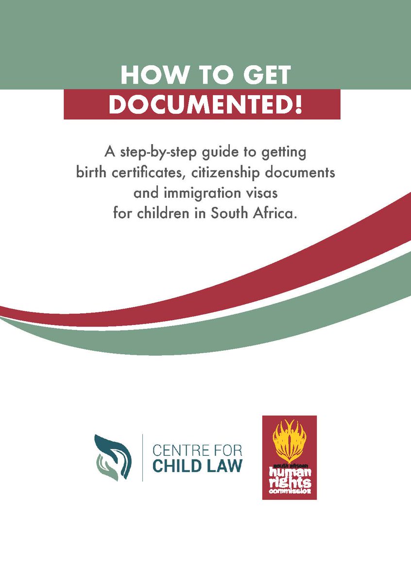 UPChildLaw's tweet photo. MEDIA STATEMENT | 19 June 2023
@SAHRCommission partners with CCL to launch information booklet: How to get documented!
#Right2Identity
Access the booklet here: https://t.co/E5b9ueVVoF https://t.co/0ZmqJrfCsP