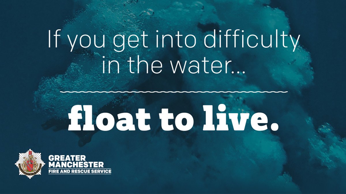 If you get into difficulty in the water, remember #FloatToLive… ✅Tilt your head back with ears submerged ✅Relax and try to control your breathing ✅Move your hands to help you stay afloat ✅Once you are over the initial shock, call for help or swim to safety #RespectTheWater