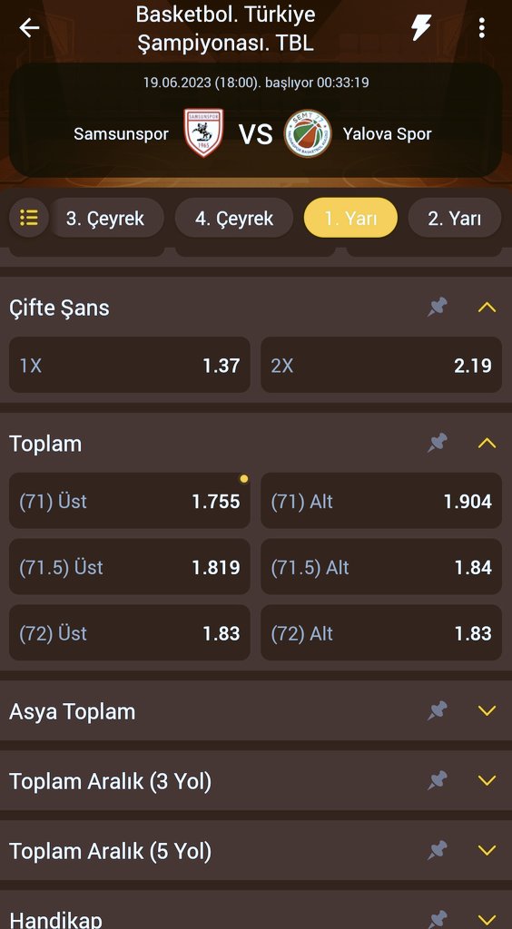 ★ LEJYONBAHİS ★

18.00❗️❗️❗️

LİNK
bit.ly/LEJYONBAHISBET…

IY 71 ÜST İADELİ👍

#Canlibahis #livebet #inplay #iddaatahminleri #iddaa #bets #live #tipster #bahis #idda #bet #analiz #kupon #NBAPlayoffs #WNBA #WNBATwitter