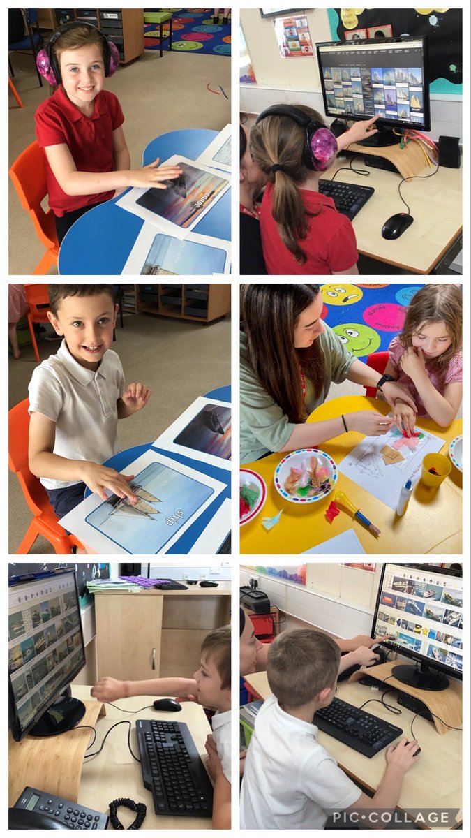 YsgolHenFelin's tweet image. #class4 have had a busy day! This morning we researched boats on the computer and picked our favorite one. This afternoon we enjoyed a bucket session and designed a sail ready for our boats that we will be making later on in the week 🛥