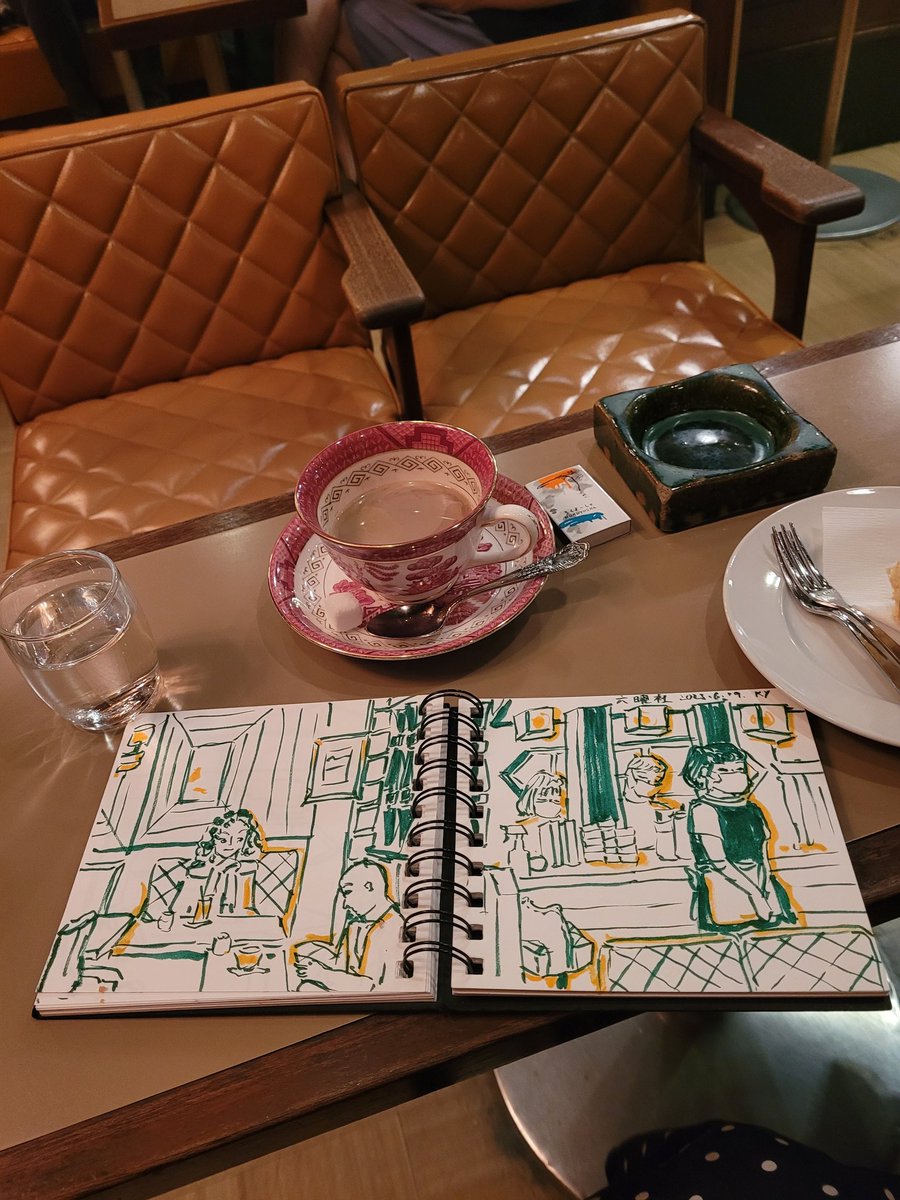 #randomdrawing_arkwai
#京都 #六曜社 #速寫 #kyoto