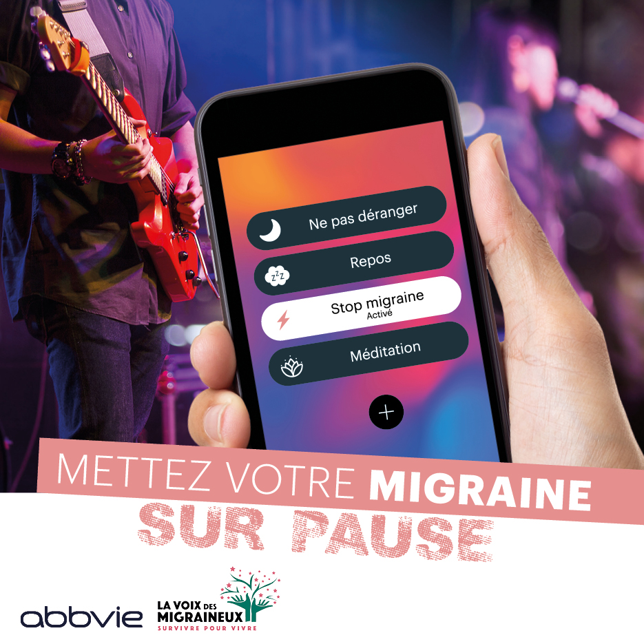 AbbVieFrance's tweet photo. RDV le 21 juin pour le lancement de "Mettez votre migraine sur pause" !
Co-constuite avec des neurologues et @voixdmigraineux, cette campagne invite les patients migraineux et migraineux chroniques, diagnostiqués ou non, à consulter ! 

Par ici 👉 https://t.co/34svmJ6OhP https://t.co/5TRcF4HgKW