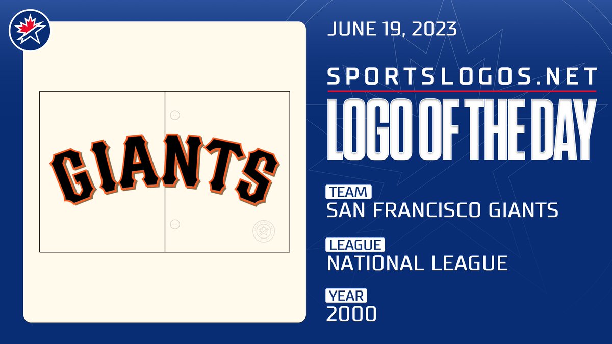 #LogoOfTheDay - June 19, 2023:

San Francisco Giants Jersey (National League) circa 2000

 See it on the site here: sportslogos.net/logos/view/hia…