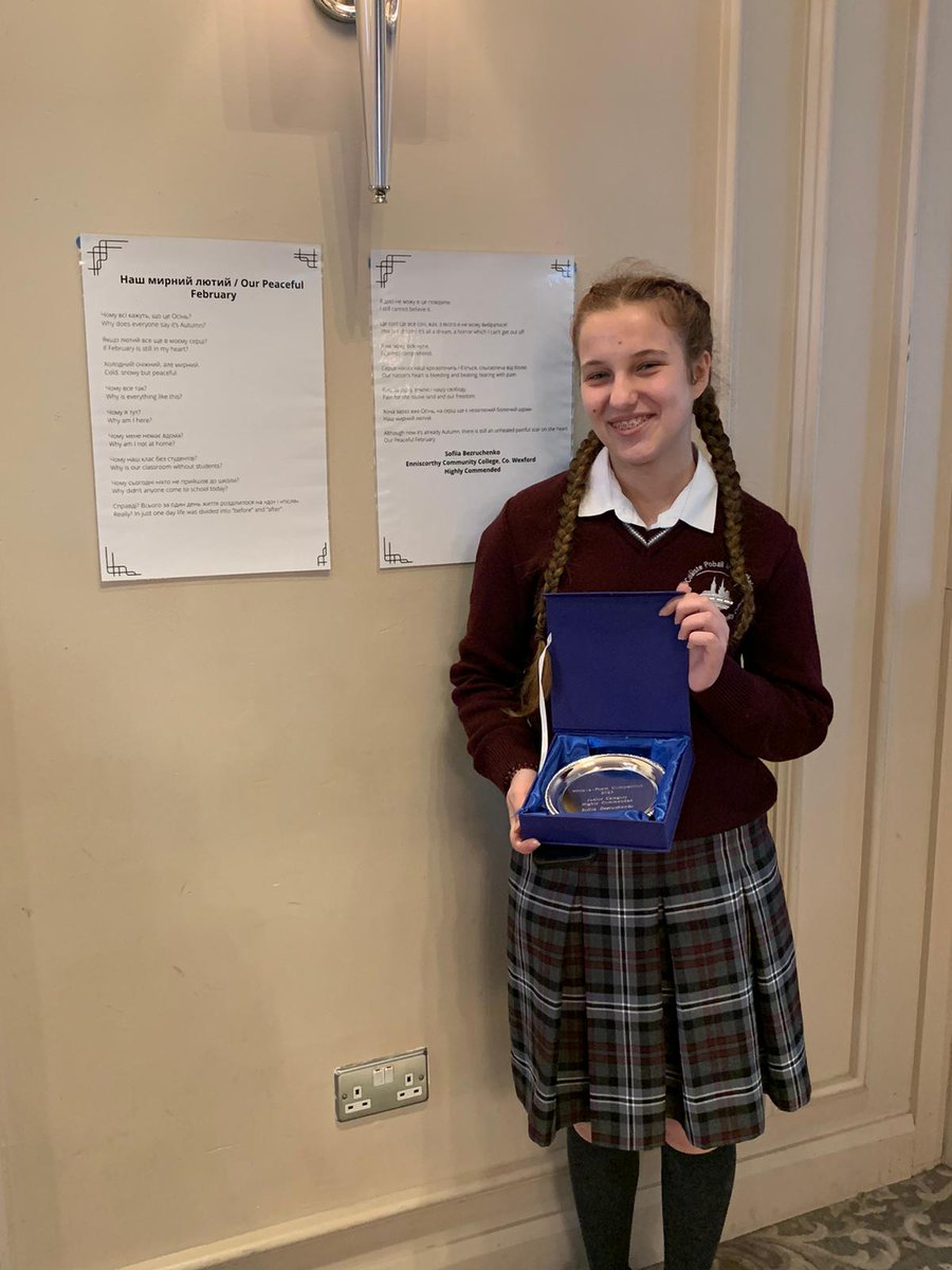 The Library nominates two awards each year, Library Assistant of Year & Creative Writer of the Year, which this year went to Sofiia Bezruchenko.🎉🎉For all awards see: tinyurl.com/2ah3bmn9 #excellenceineducation #corevalues @WWETBofficial @jcsplibraries @PDSTie @Education_Ire