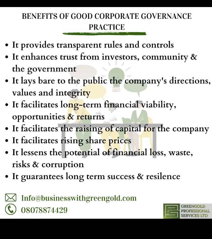 #corporategovernance #CAC #companyregistration #corporategovernanceservice #obidientbusiness #gogreen #gogold