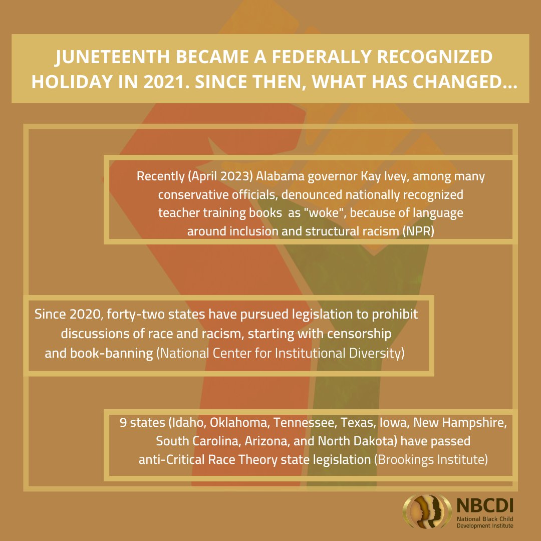 NBCDI's tweet photo. We believe that freedom is all beings having what they need, to live up to their fullest potential. Take a step towards a more equitable future for Black children&amp; families, find your local village at https://t.co/23oyqVchTU 
#blackness #juneteenth #Juneteenth2023 https://t.co/ZoEaYT048G