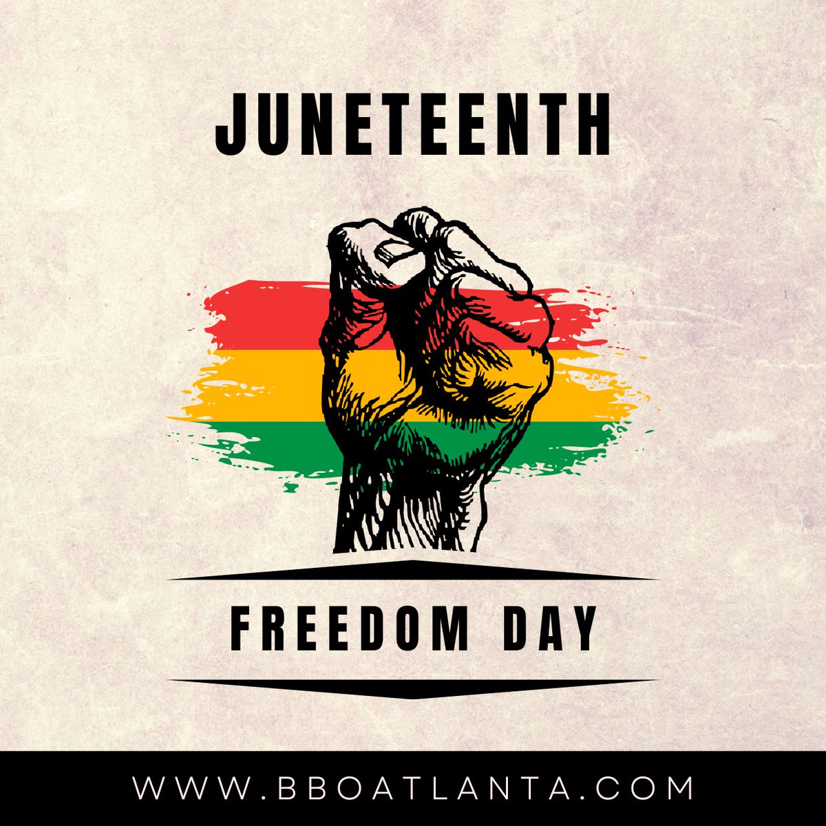 It's Juneteenth. The chains are broken. Let's show them what we can BUILD!

BBOATLANTA.COM 

#blackbusinessownersofatlanta #blackbusinessowners #blackownedbusiness #blackbusinessowner #blackmeninbusiness #juneteenth #blackwomeninbusiness