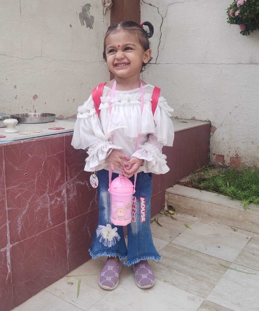 Although the best teacher is life but first of all our children have  to be introduced to schooling. My daughter Vristi going to school for the 1st time. 💞 #1stDayOfSchool #education #quotes #quoteoftheday