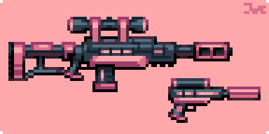 CasualJoe5's tweet photo. Laser Sniper + Pistol
Palette: BlushNGunmetal by Aureum
#pixelart #rejectedpalettes https://t.co/nOHdMFLDdI
