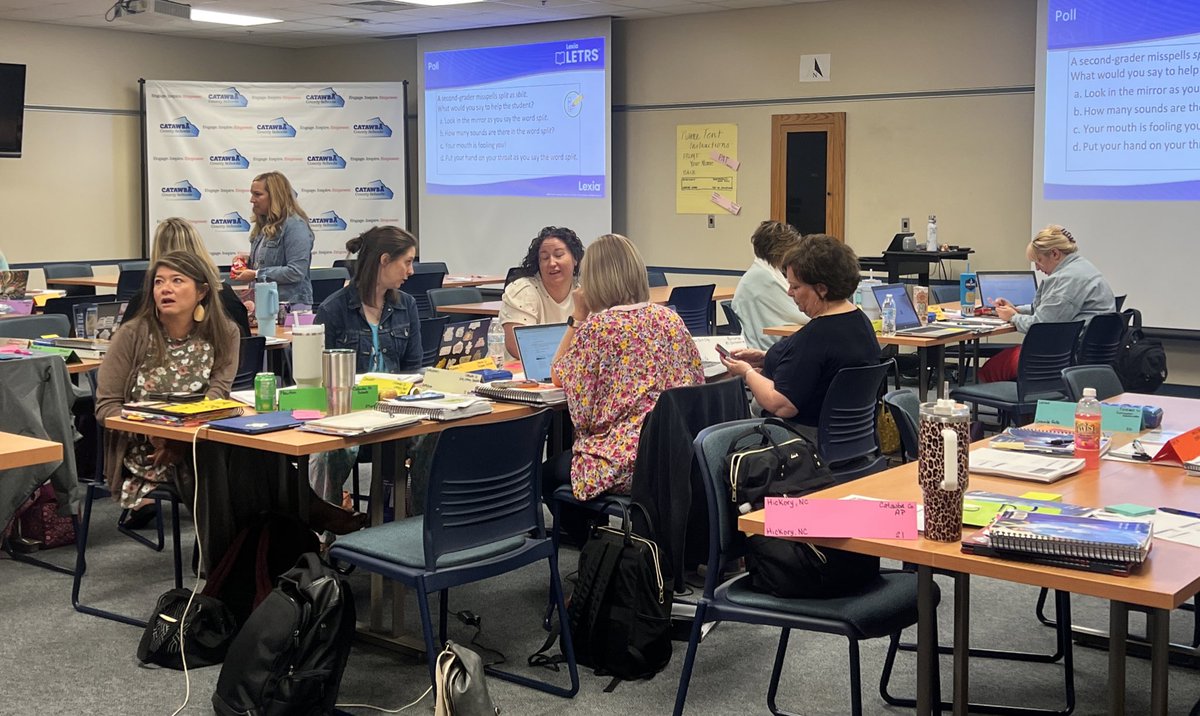 @catawbaschools teachers work hard during summer, too!  #LETRS training is preparing our elementary folks with the #ScienceofReading   #MakingEducationBetter
