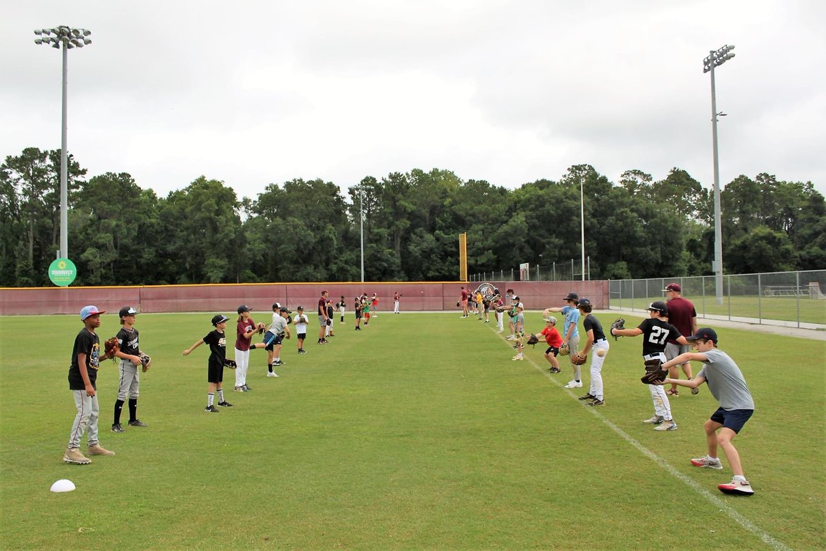 The 2023 Benedictine Baseball Camp began today & our campers at BC’s Brian Parker Field are fired up to learn more about how to improve as players & teammates! Our BC coaches & Cadets are providing individual instruction & putting our campers through lots of drills. #thebc400