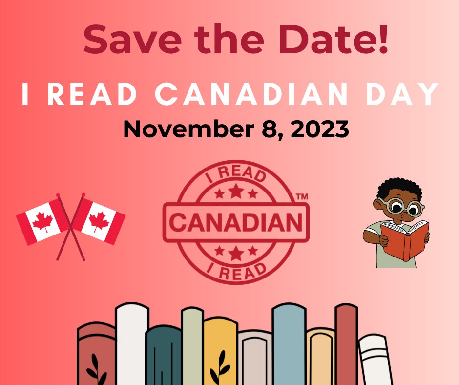 Educators &amp; Parents: Save the date! #IReadCanadian Day is November 8! A national celebration of Canadian books for young people, this year we have many exciting plans and different ways for you to participate. So stay tuned &amp; make sure you add this fun event to your calendars!