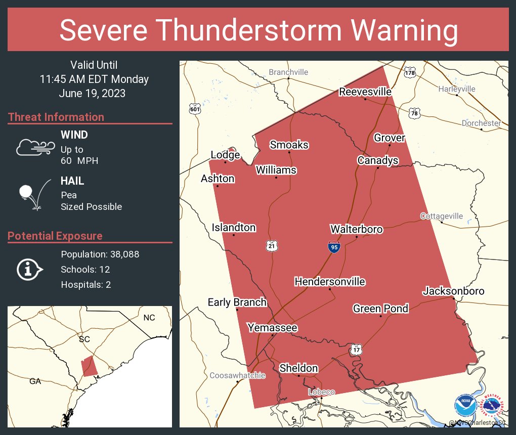 NWS Severe Tstorm on Twitter "Severe Thunderstorm Warning including
