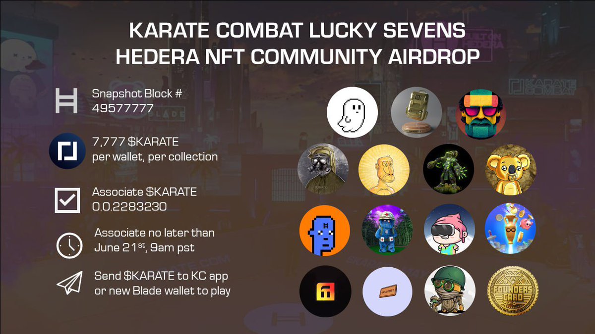 GM #HBARbarians 

Today ahead of KC 40 we’re announcing our massive Lucky Sevens airdrop for Hedera NFT Communities!