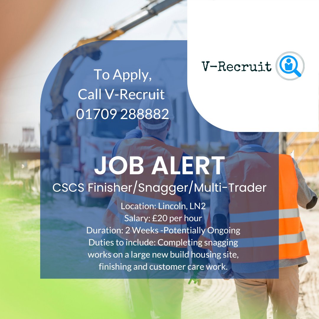 #jobs #jobalert #jobvacancy #vacancy #constructionjobs #constructionvacancy #lincolnjobs #jobsinlincoln #lincolnshirejobs