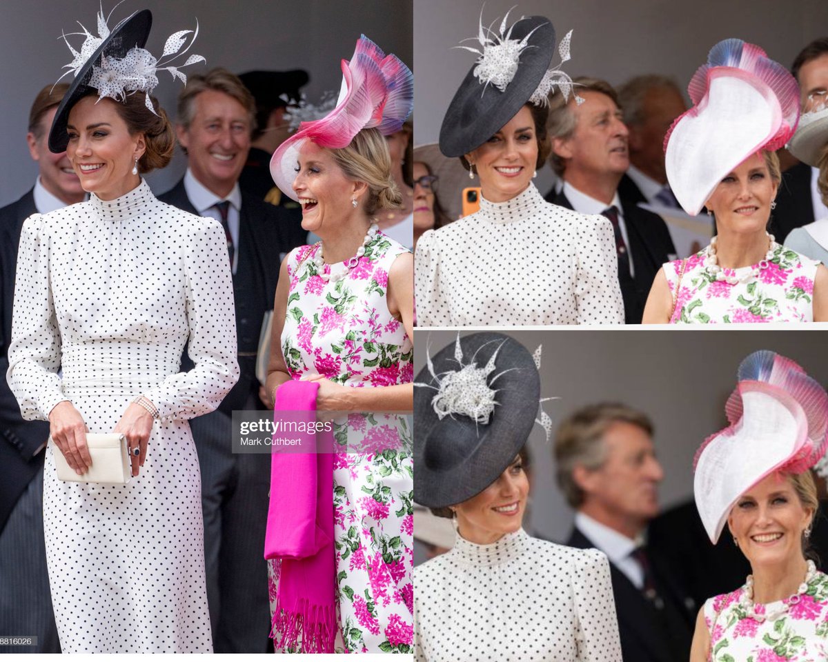 The Princess of Wales and The Duchess of Edinburgh during the Order Of The Garter Service at Windsor Castle. 

#DailySophie #DailyEdinburgh #PrincessCatherine #KateMiddleton #KateMiddletonStyle