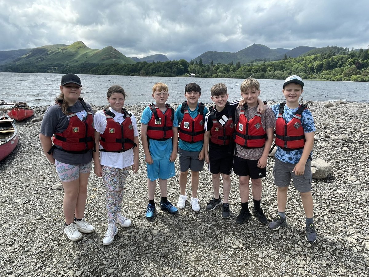 Canoeing completed on a beautiful Derwent Water ❤️ The children all worked so hard in teams to reach their mid and end points. As always - so proud of them all! Their efforts and manners were even commended by their instructors! A short trip back to Ormside now 🏠 #Day1