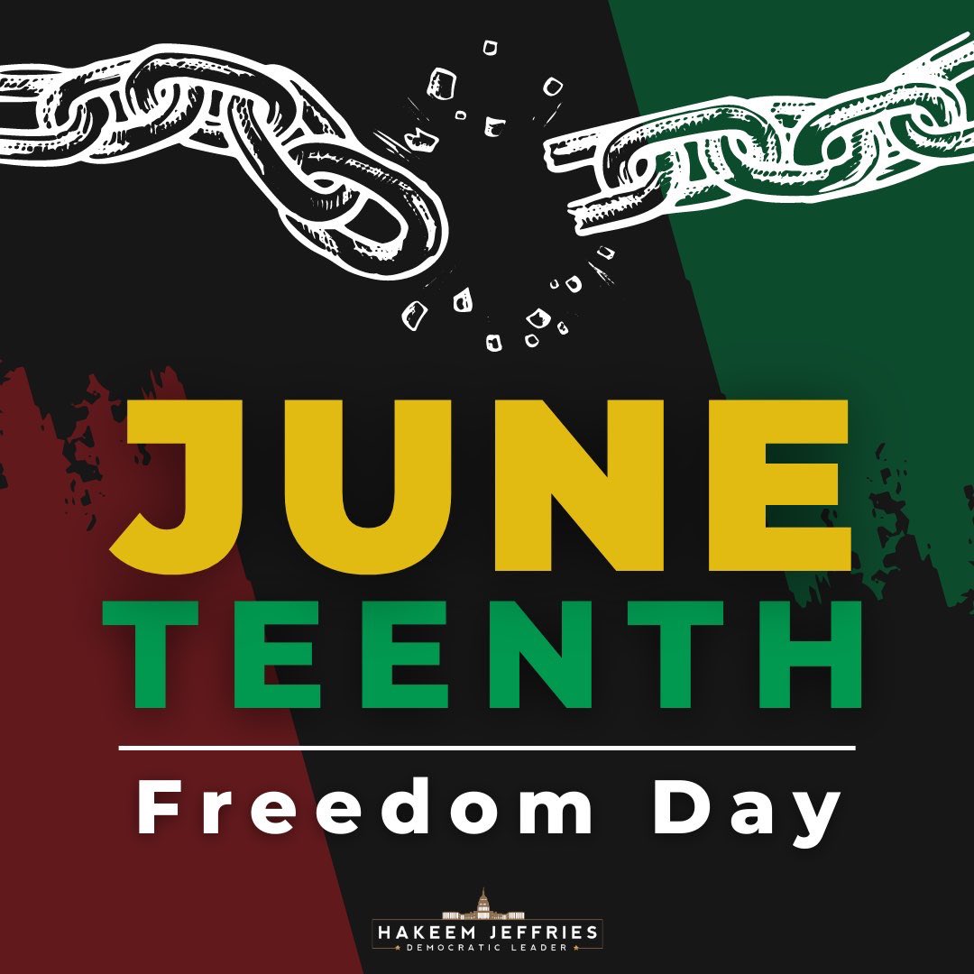 Today we celebrate freedom and rededicate ourselves to the righteous cause of liberty & justice for all.

#HappyJuneteenth