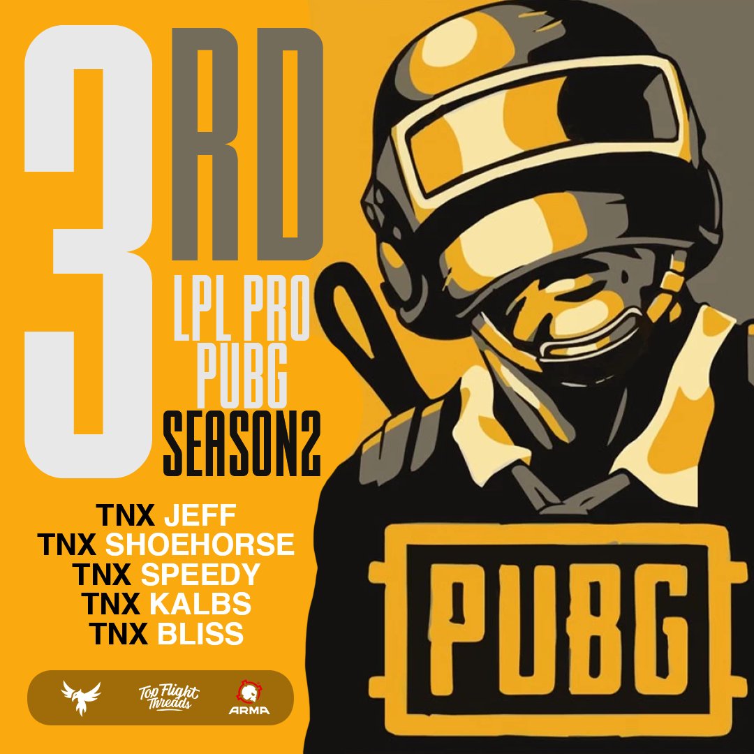 🥉🎉3rd place finish 🎉🥉 in the 2nd season of <a href="/LPL_PUBG/">LPL PUBG</a> PRO League after a 🥶 last game
