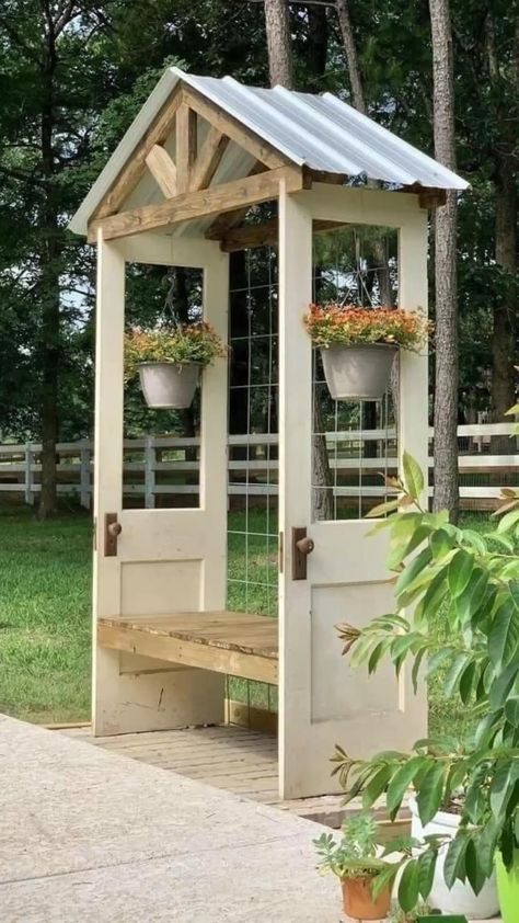 A very clever upcycle out of 2 old doors!