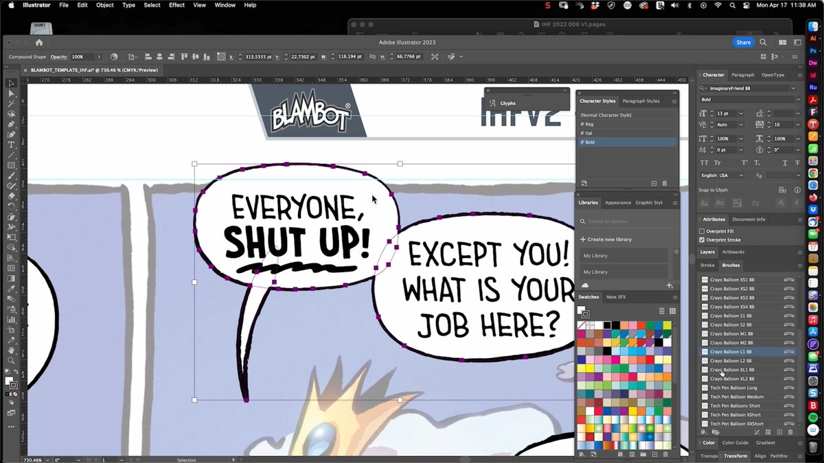 This Wednesday, June 21st, Blambot's new YouTube series, Lettering Live premieres! Watch Nate letter pages of your favorite comics with full narration and a live intro! Each episode will be 15-20 minutes long, and will debut when the issue hits stands!   youtube.com/@blambot_fonts