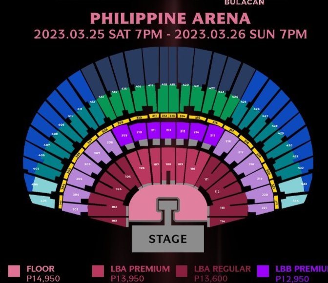 @villainpinks @BLACKPINK See the difference. LNPH did not open the whole UBC area. The side section of the stage also. Obstructed sections.