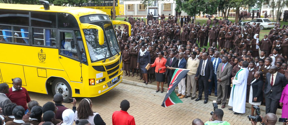 H.E President William Ruto @WilliamsRuto  promised Llimuru Girls a bus. 
Delivered
#PromiseMadePromiseKept