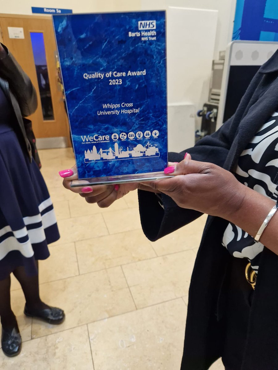 acornward1's tweet photo. On the 11th of  May 2023, Acorn ward won the quality of care award for whipps cross hospital. 

Well done guys 👍🏾 https://t.co/nCt1gG3TGw