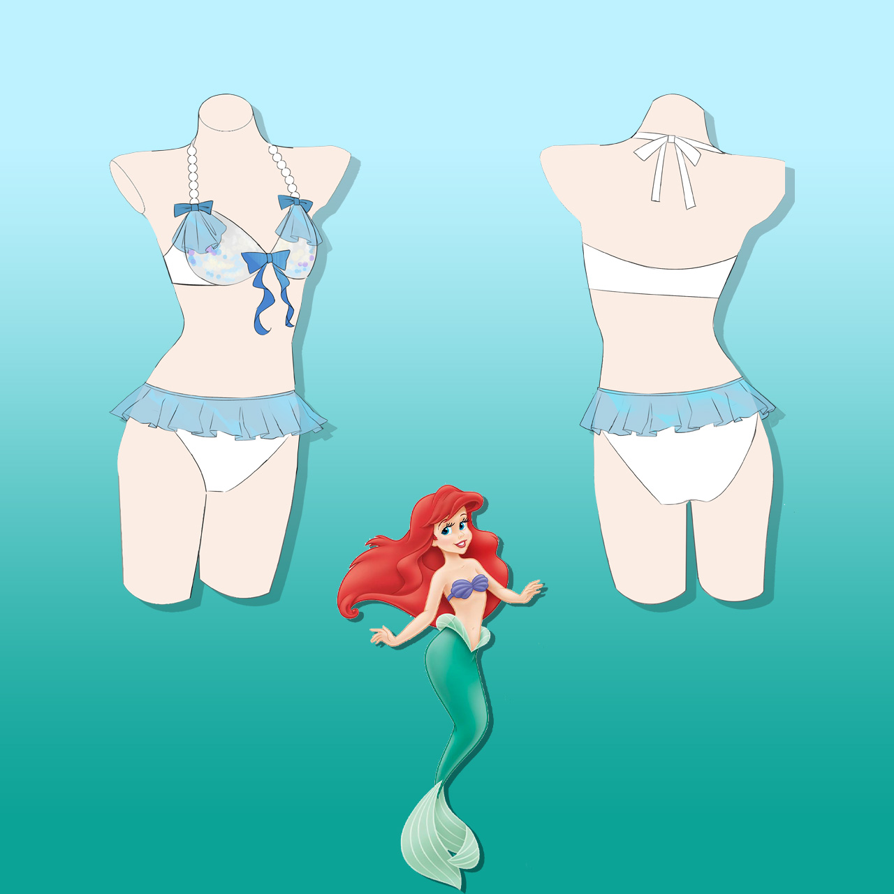 cossky on X: 💦Swimsuit Design💦 The Little Mermaid Ariel