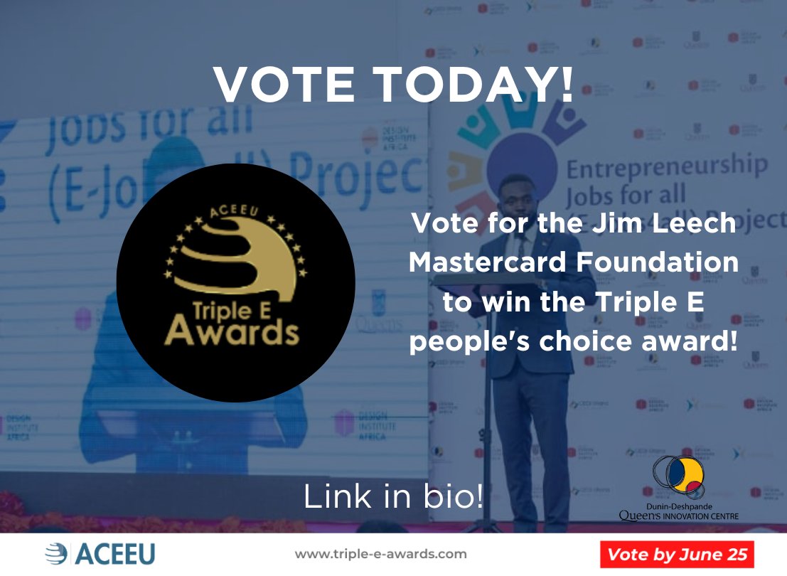 The Jim Leech Mastercard Foundation has been nominated for the Triple E Finalist of Community Engagement of the Year Award! Vote for us at the link below and retweeting! Also vote for us by tweeting with the hashtags #ACEEU_Awards and #2023Entry633!🚀
triple-e-awards.com/index/finalist…