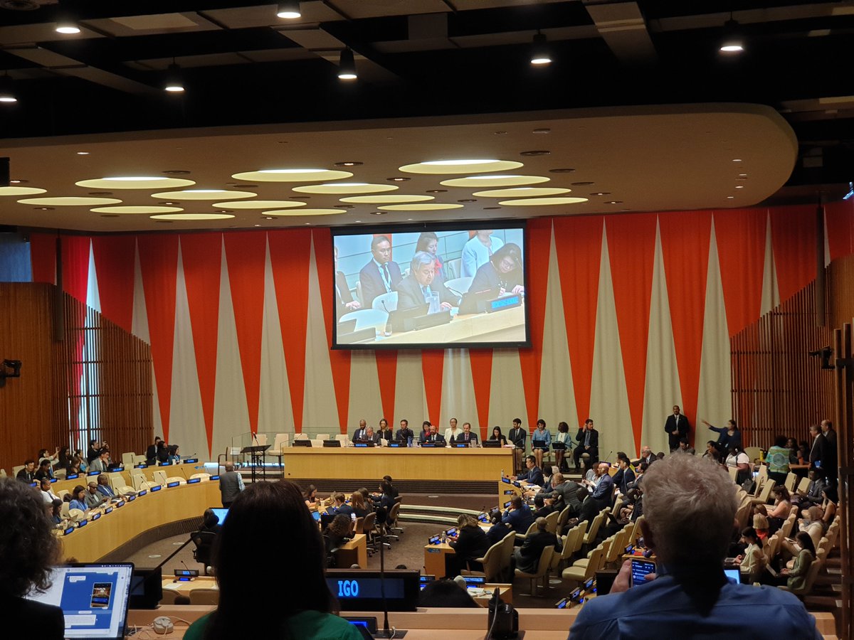 At further resumed #IGC5 @UN Secretary General @antonioguterres congratulates delegations for the historic achievment of delivering a #BBNJ #HighSeasTreaty , showing that #multilateralism is alive, and urges rapid #ratification & entry into force.