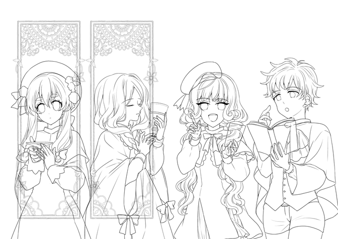 イラスト…?設定資料本表紙進捗です 