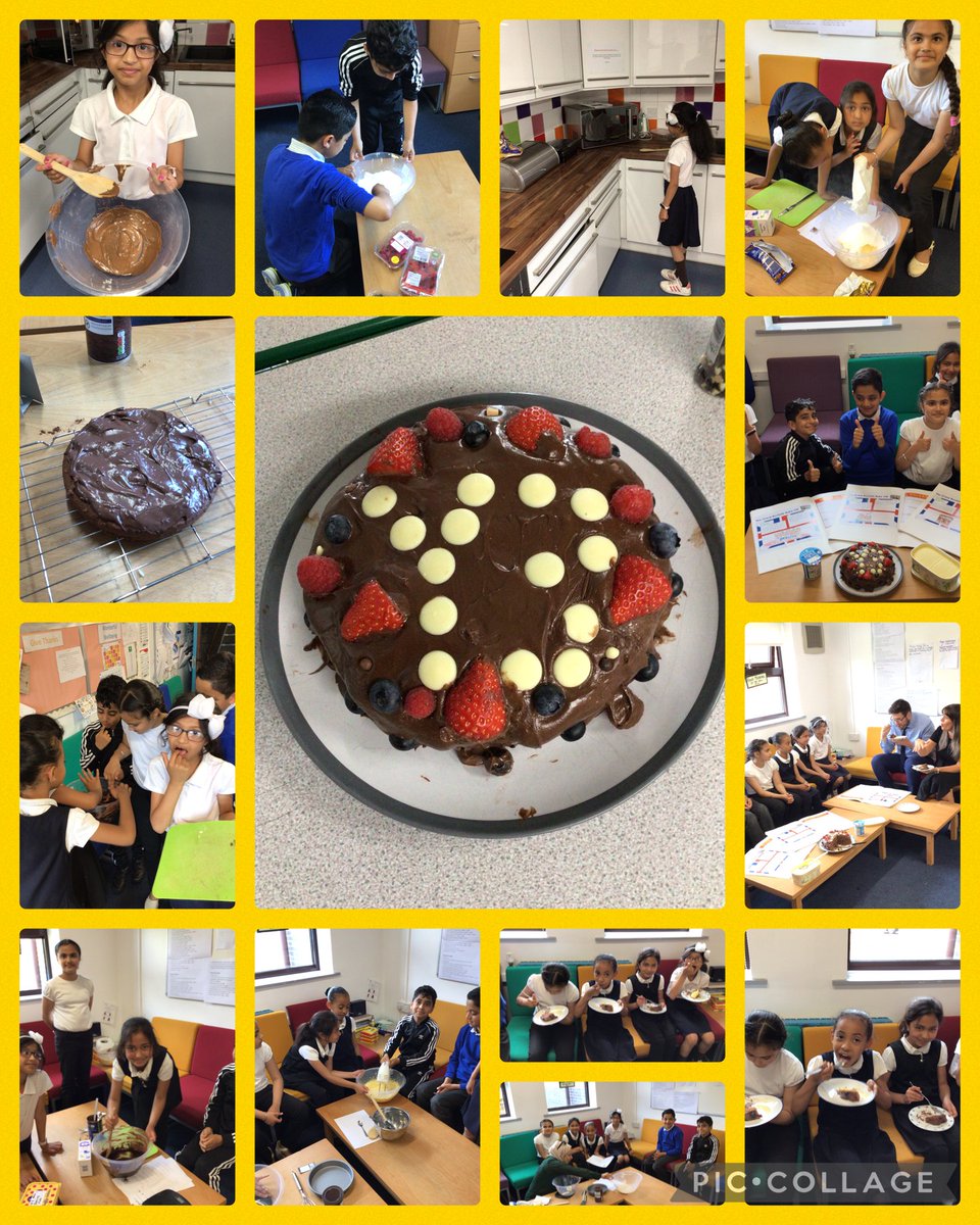 Rowlatts_TMET's tweet image. Year 3 have had fun today baking their Great Rowlatts Bake Off entry. We voted for a recipe, then baked the most delicious chocolate cake whilst following our decoration choices. #designtechnology #chocolate