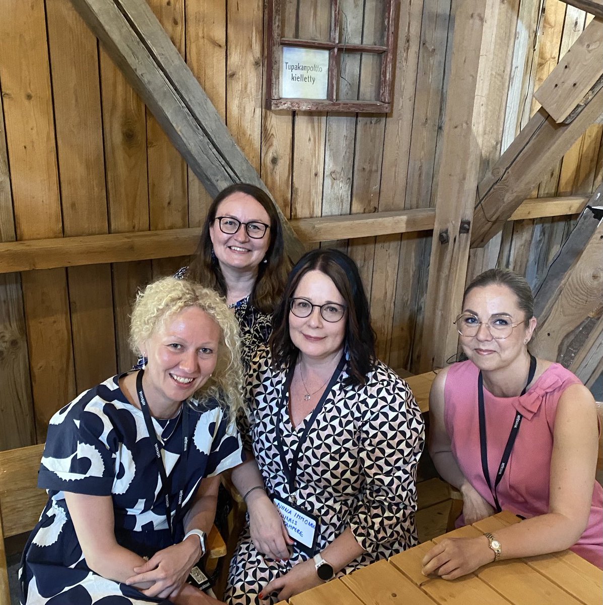 Mukava ⁦<a href="/PirkYrittajat/">Pirkanmaan Yrittäjät</a>⁩ kesäpäivä #Karlund ⁦<a href="/Akaankaupunki/">Akaan kaupunki</a>⁩ Kiitos hyvistä juttuhetkistä ⁦ja inspiroivasta ohjelmasta! ⁦<a href="/ElinaWM/">Elina Wallin</a>⁩ <a href="/JenniPollanen/">Jenni Pöllänen</a>⁩ ja Mari ⁦⁦@TEpalvelutPIR⁩ ⁦<a href="/BusinessTampere/">Business Tampere</a>⁩